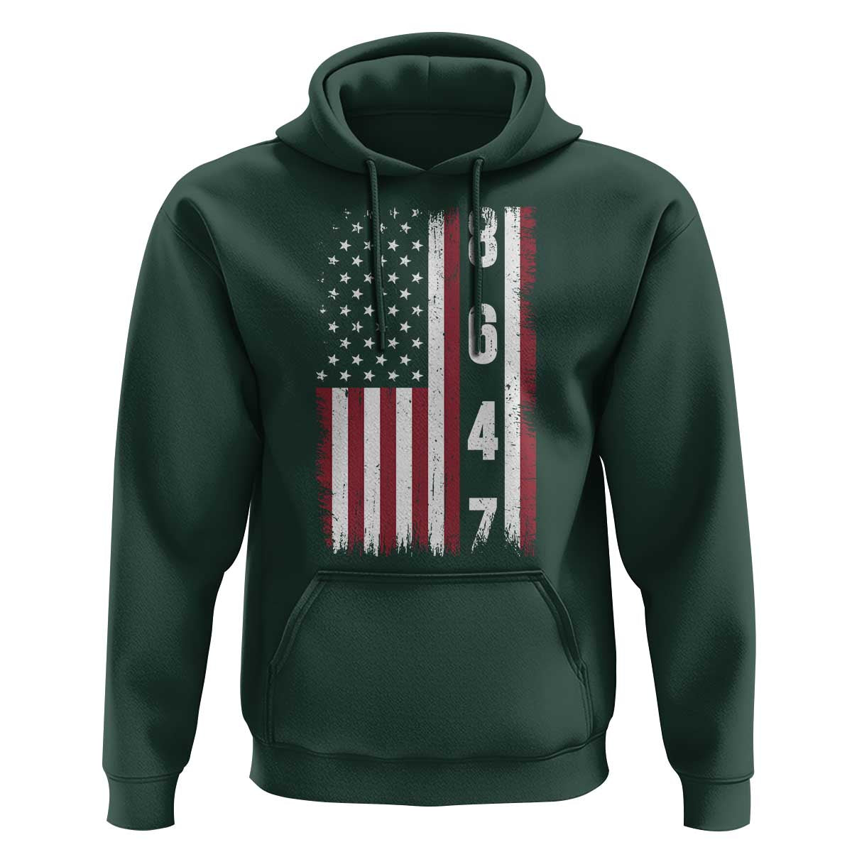 8647 Vintage US Flag Hoodie Political Expression Apparel For Democrats