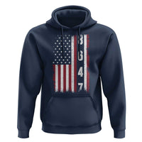 8647 Vintage US Flag Hoodie Political Expression Apparel For Democrats