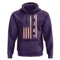8647 Vintage US Flag Hoodie Political Expression Apparel For Democrats