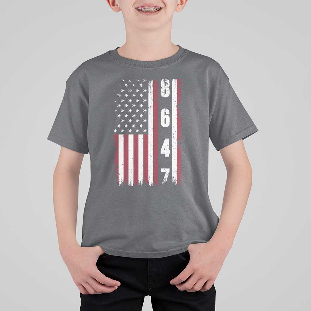 8647 Vintage US Flag T Shirt For Kid Political Expression Apparel For Democrats