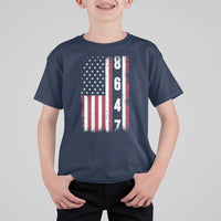 8647 Vintage US Flag T Shirt For Kid Political Expression Apparel For Democrats