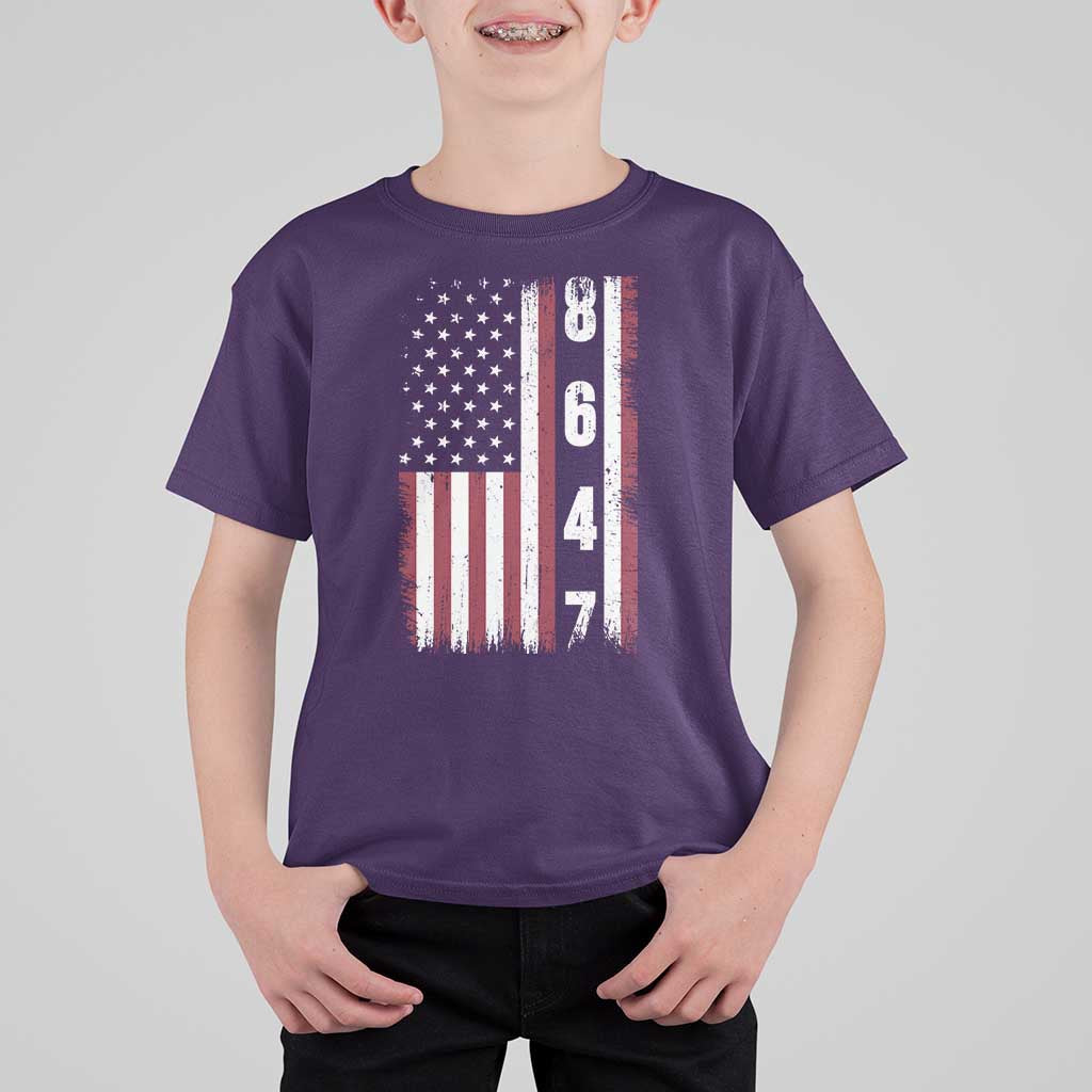8647 Vintage US Flag T Shirt For Kid Political Expression Apparel For Democrats