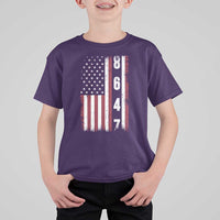 8647 Vintage US Flag T Shirt For Kid Political Expression Apparel For Democrats