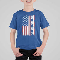 8647 Vintage US Flag T Shirt For Kid Political Expression Apparel For Democrats