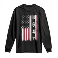 8647 Vintage US Flag Long Sleeve Shirt Political Expression Apparel For Democrats