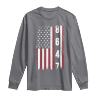 8647 Vintage US Flag Long Sleeve Shirt Political Expression Apparel For Democrats