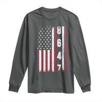 8647 Vintage US Flag Long Sleeve Shirt Political Expression Apparel For Democrats