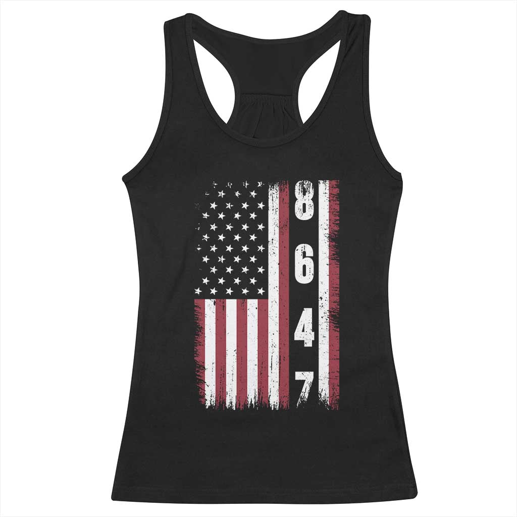 8647 Vintage US Flag Racerback Tank Top Political Expression Apparel For Democrats
