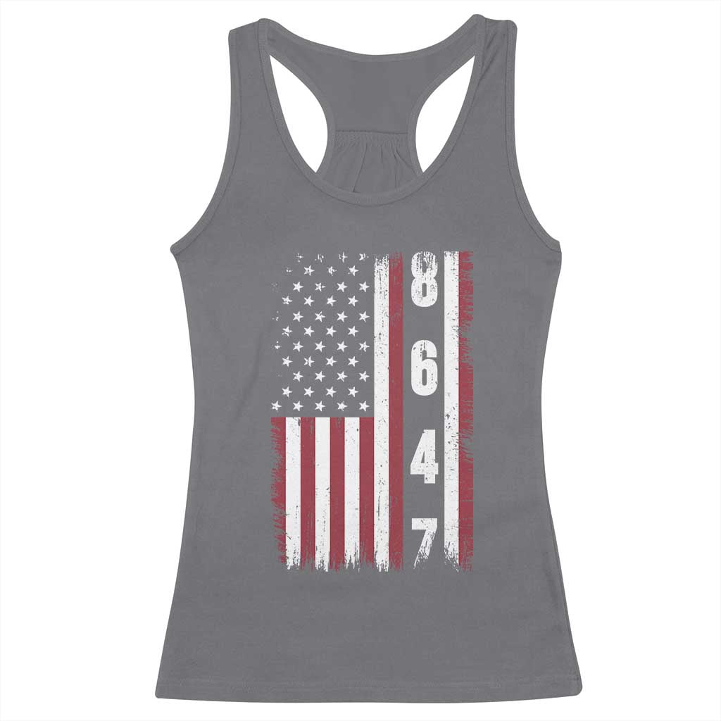 8647 Vintage US Flag Racerback Tank Top Political Expression Apparel For Democrats