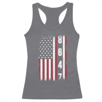 8647 Vintage US Flag Racerback Tank Top Political Expression Apparel For Democrats