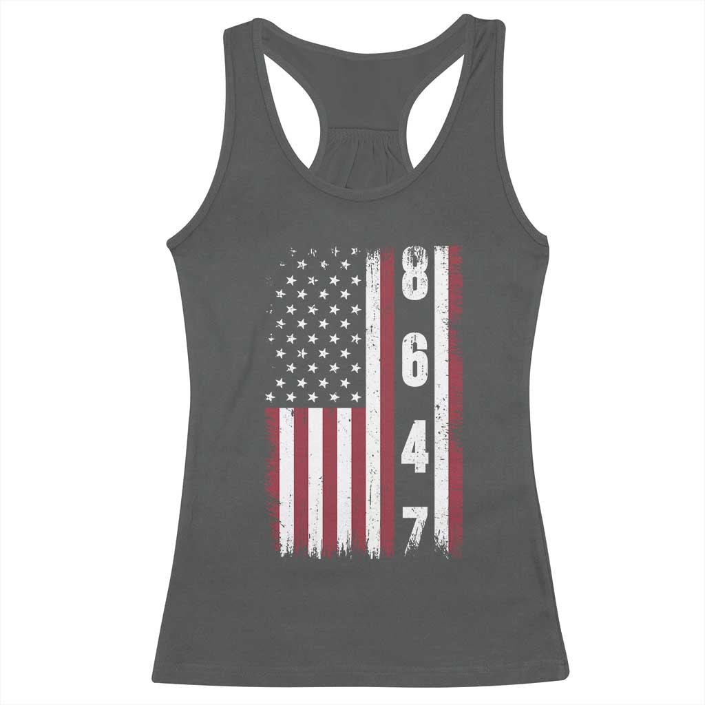 8647 Vintage US Flag Racerback Tank Top Political Expression Apparel For Democrats