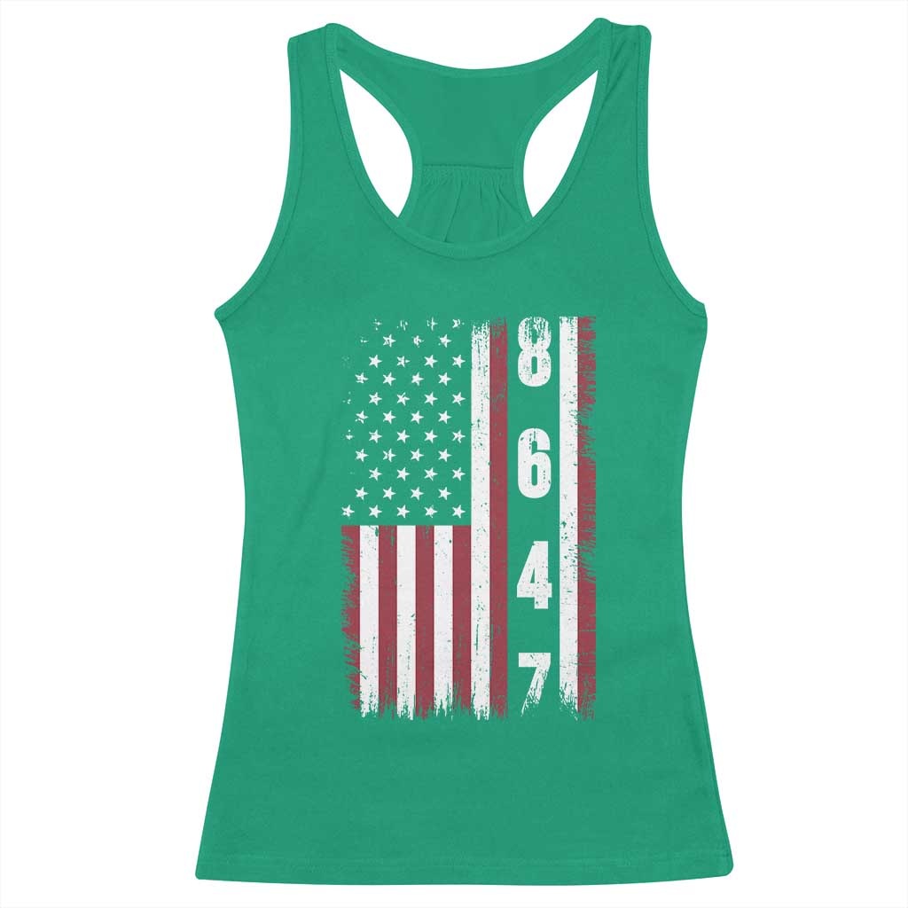 8647 Vintage US Flag Racerback Tank Top Political Expression Apparel For Democrats