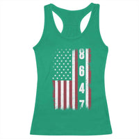 8647 Vintage US Flag Racerback Tank Top Political Expression Apparel For Democrats