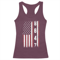 8647 Vintage US Flag Racerback Tank Top Political Expression Apparel For Democrats