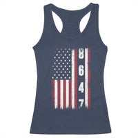 8647 Vintage US Flag Racerback Tank Top Political Expression Apparel For Democrats