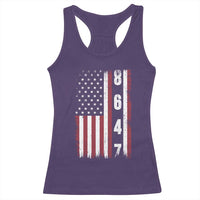 8647 Vintage US Flag Racerback Tank Top Political Expression Apparel For Democrats