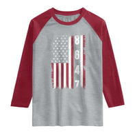 8647 Vintage US Flag Raglan Shirt Political Expression Apparel For Democrats