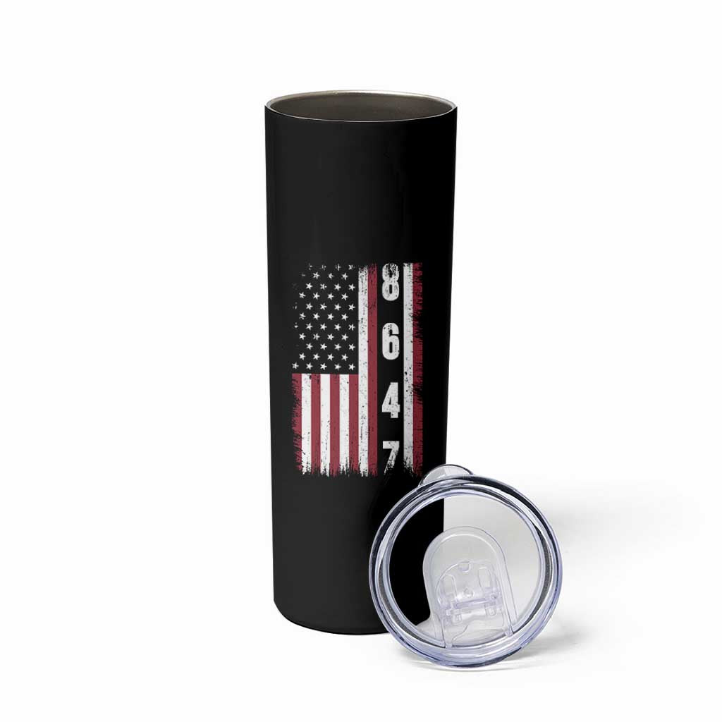 8647 Vintage US Flag Skinny Tumbler Political Expression Apparel For Democrats