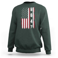 8647 Vintage US Flag Sweatshirt Political Expression Apparel For Democrats