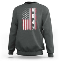 8647 Vintage US Flag Sweatshirt Political Expression Apparel For Democrats