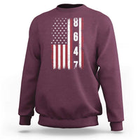 8647 Vintage US Flag Sweatshirt Political Expression Apparel For Democrats
