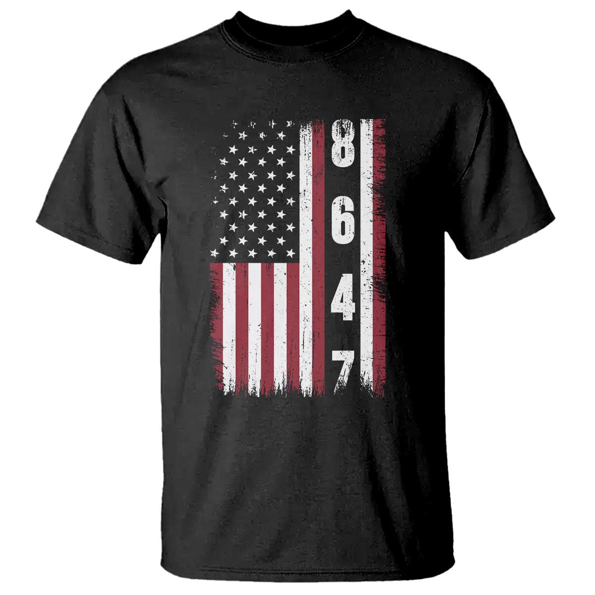 8647 Vintage US Flag T Shirt Political Expression Apparel For Democrats