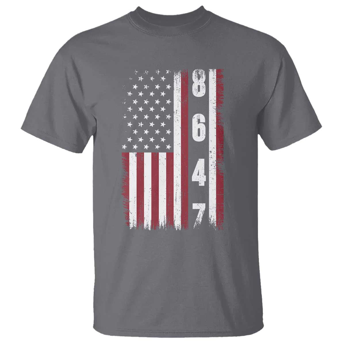 8647 Vintage US Flag T Shirt Political Expression Apparel For Democrats