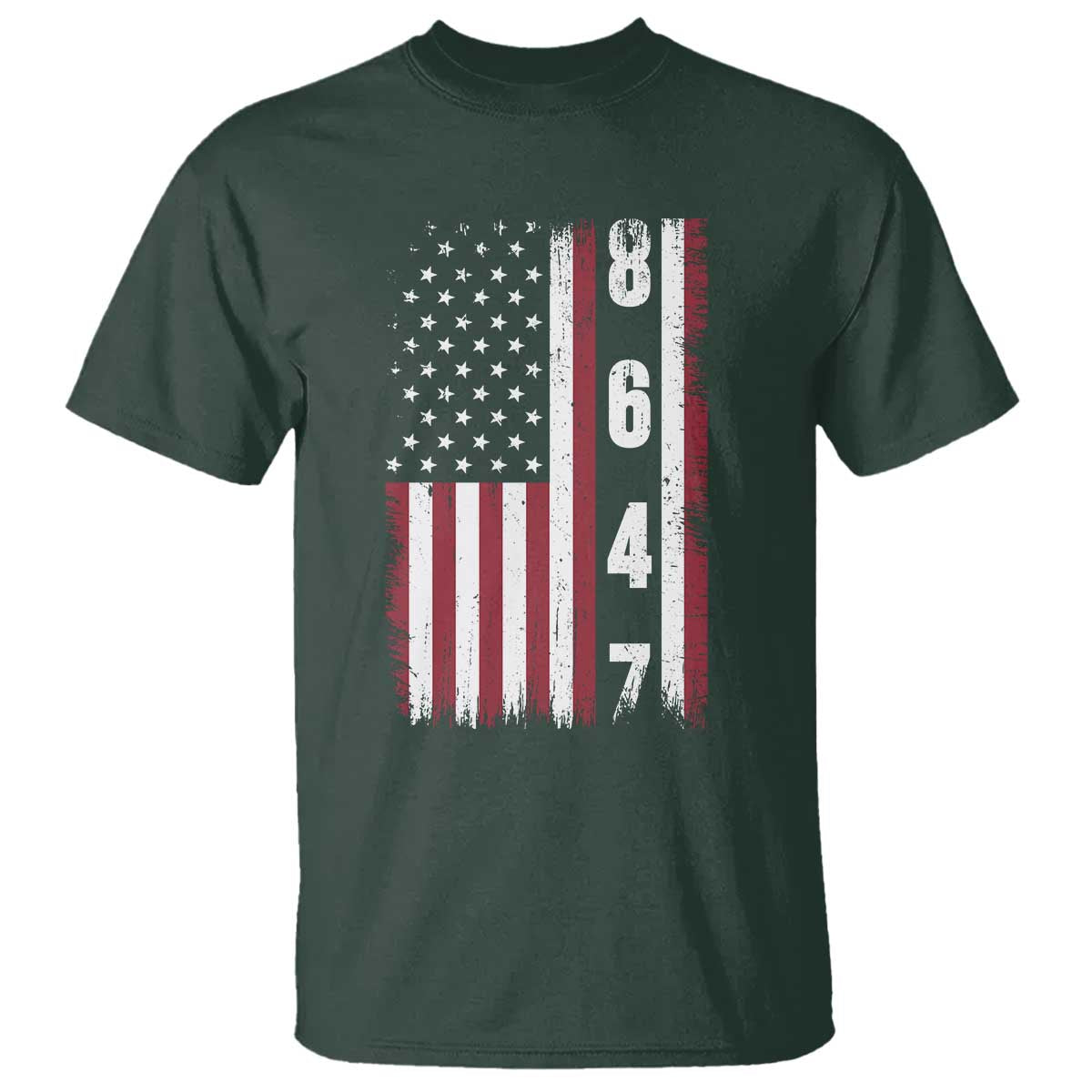 8647 Vintage US Flag T Shirt Political Expression Apparel For Democrats