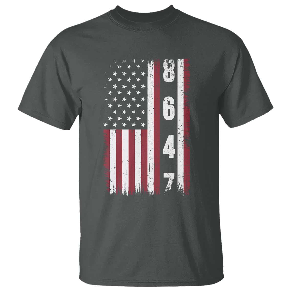 8647 Vintage US Flag T Shirt Political Expression Apparel For Democrats