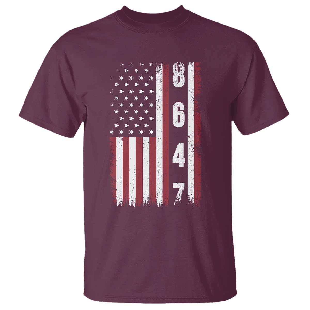 8647 Vintage US Flag T Shirt Political Expression Apparel For Democrats