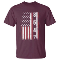 8647 Vintage US Flag T Shirt Political Expression Apparel For Democrats
