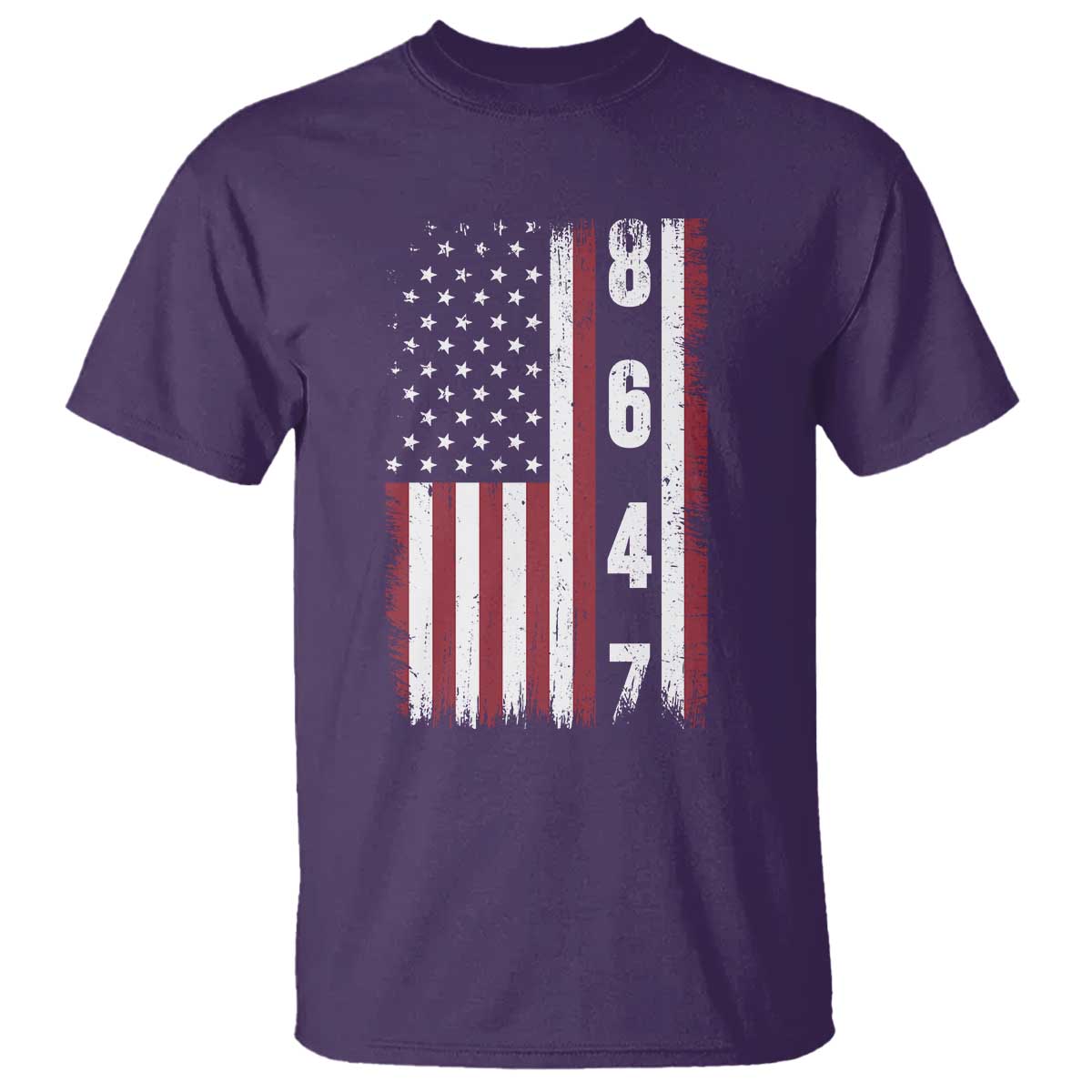 8647 Vintage US Flag T Shirt Political Expression Apparel For Democrats