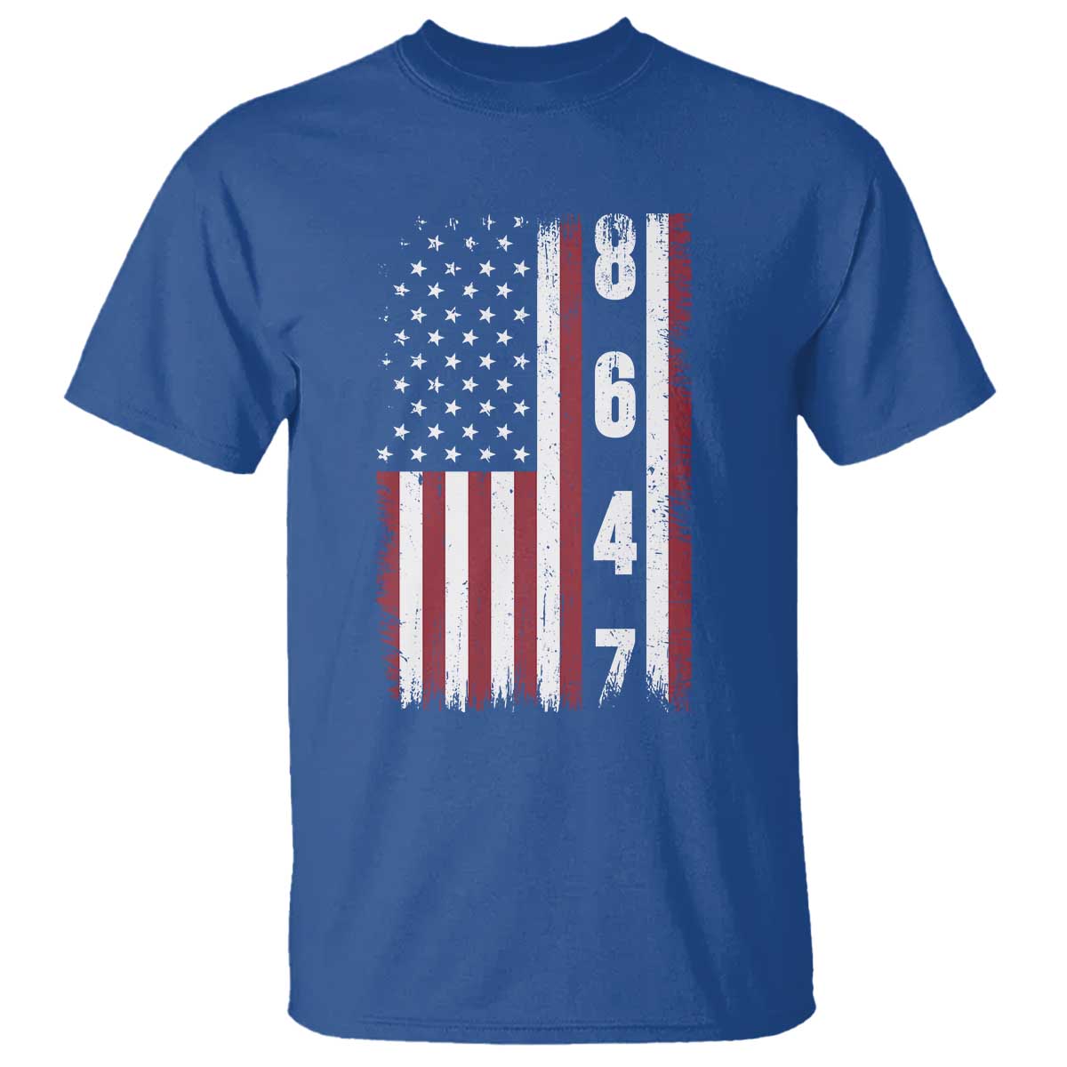 8647 Vintage US Flag T Shirt Political Expression Apparel For Democrats