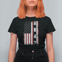 8647 Vintage US Flag T Shirt For Women Political Expression Apparel For Democrats