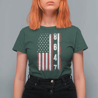 8647 Vintage US Flag T Shirt For Women Political Expression Apparel For Democrats