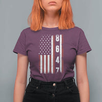 8647 Vintage US Flag T Shirt For Women Political Expression Apparel For Democrats