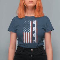 8647 Vintage US Flag T Shirt For Women Political Expression Apparel For Democrats
