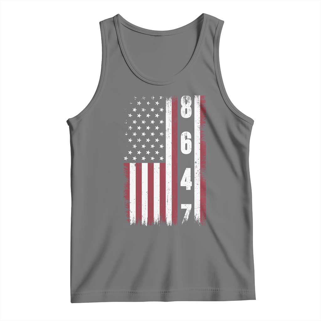 8647 Vintage US Flag Tank Top Political Expression Apparel For Democrats