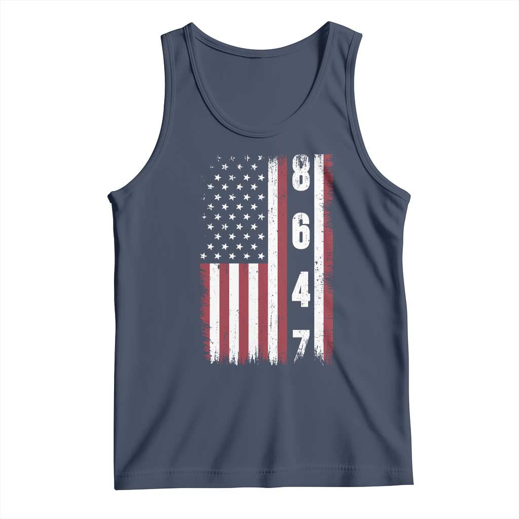 8647 Vintage US Flag Tank Top Political Expression Apparel For Democrats