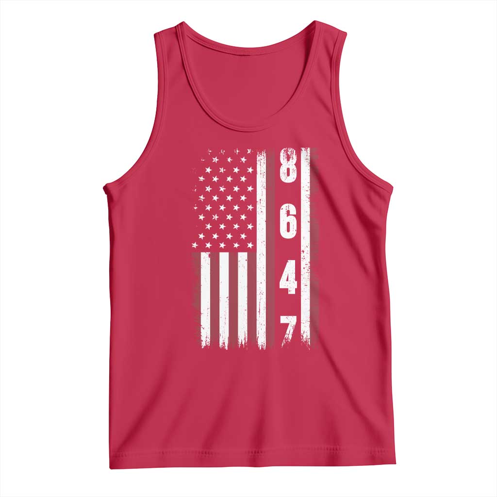 8647 Vintage US Flag Tank Top Political Expression Apparel For Democrats