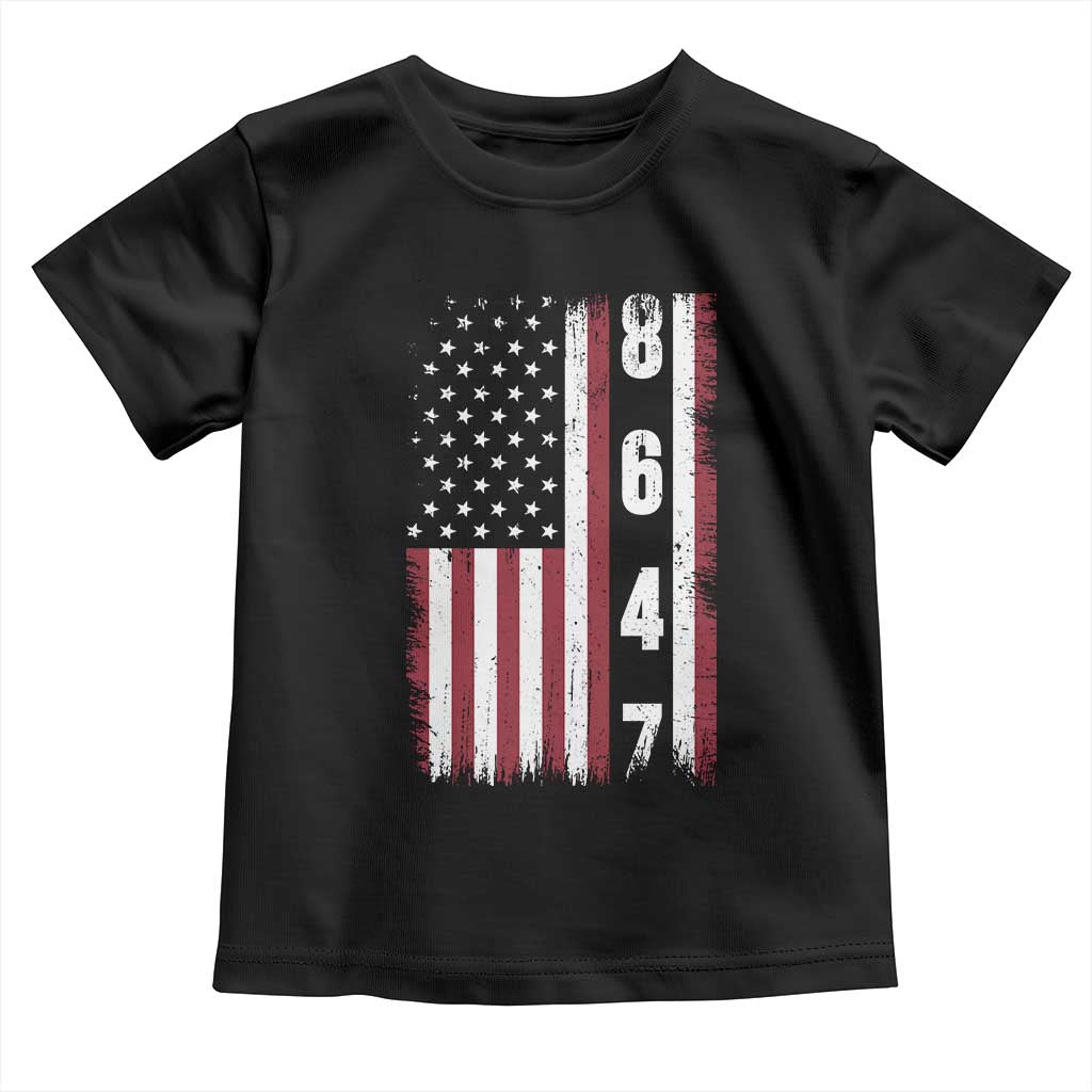 8647 Vintage US Flag Toddler T Shirt Political Expression Apparel For Democrats