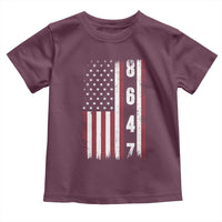 8647 Vintage US Flag Toddler T Shirt Political Expression Apparel For Democrats