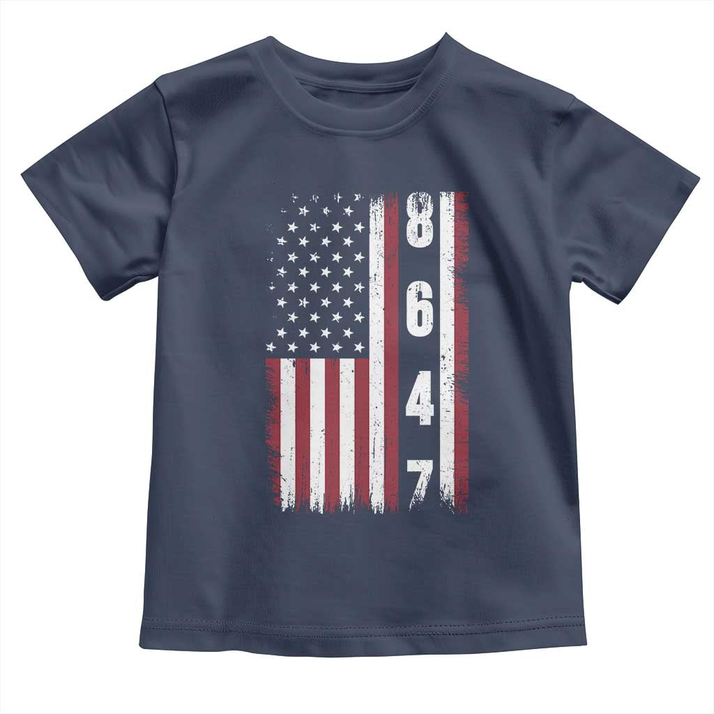 8647 Vintage US Flag Toddler T Shirt Political Expression Apparel For Democrats