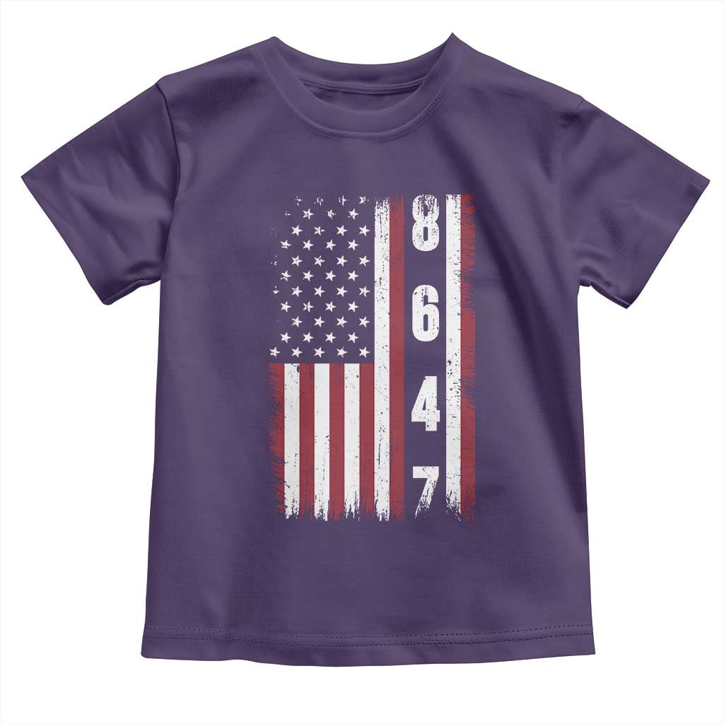 8647 Vintage US Flag Toddler T Shirt Political Expression Apparel For Democrats