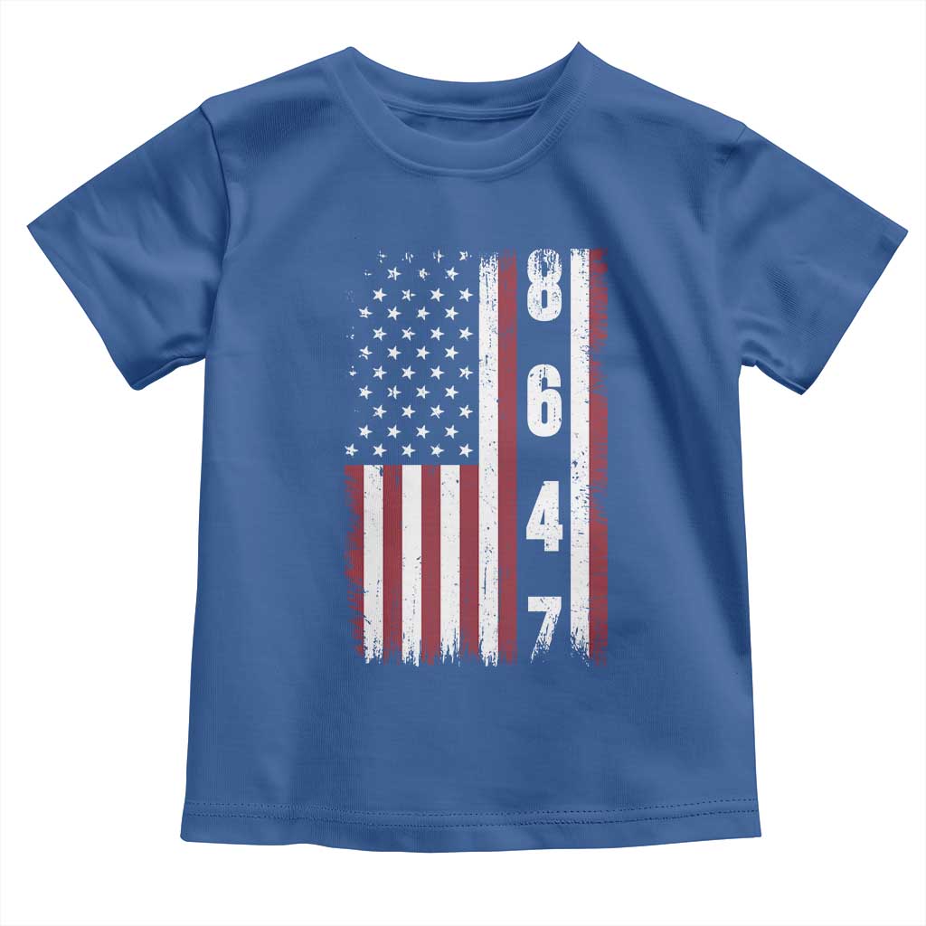 8647 Vintage US Flag Toddler T Shirt Political Expression Apparel For Democrats