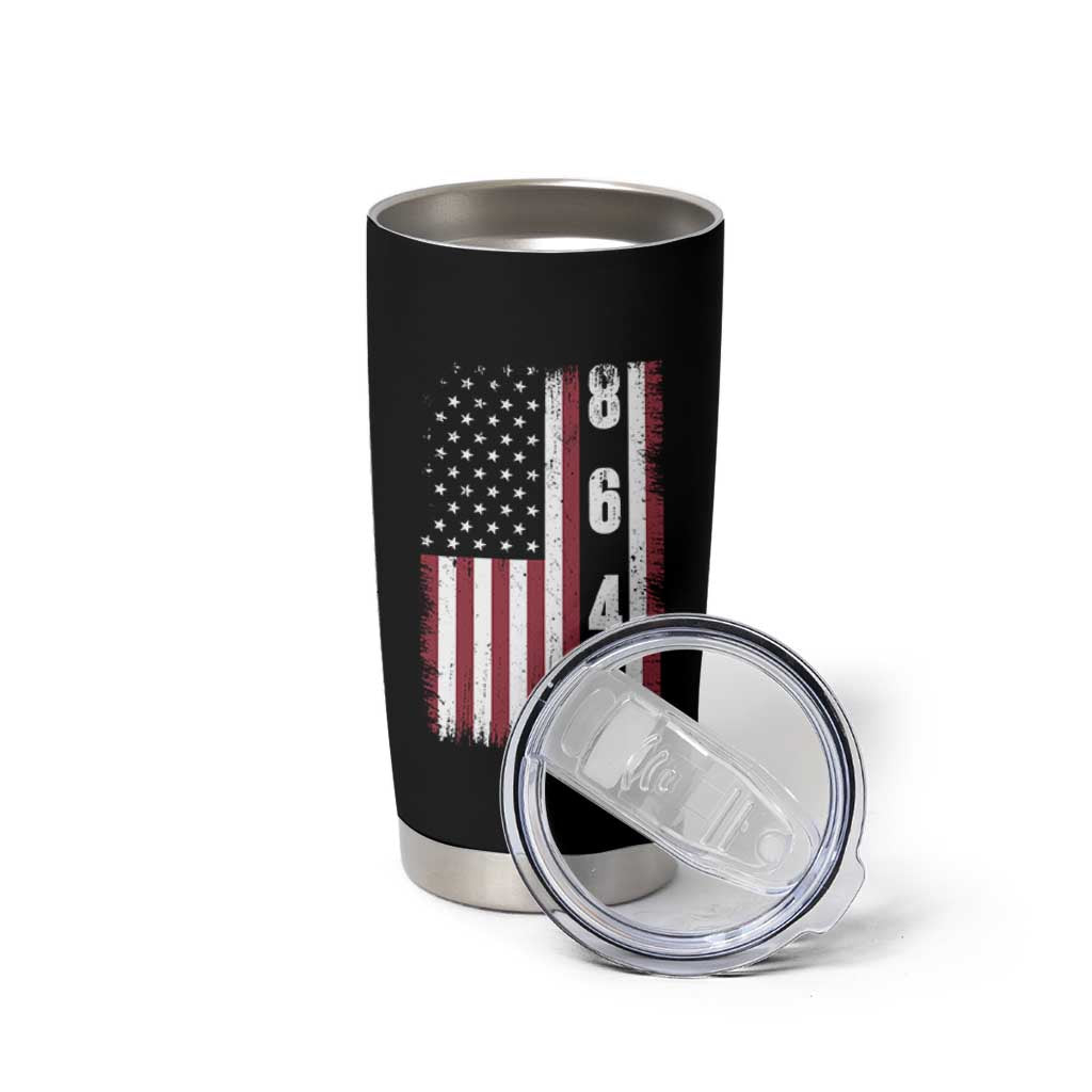 8647 Vintage US Flag Tumbler Cup Political Expression Apparel For Democrats