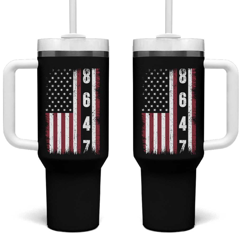 8647 Vintage US Flag Tumbler With Handle Political Expression Apparel For Democrats