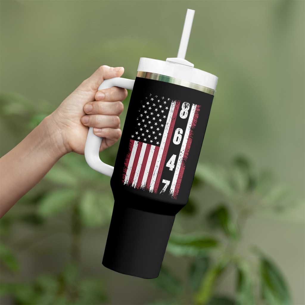 8647 Vintage US Flag Tumbler With Handle Political Expression Apparel For Democrats