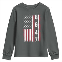 8647 Vintage US Flag Youth Sweatshirt Political Expression Apparel For Democrats