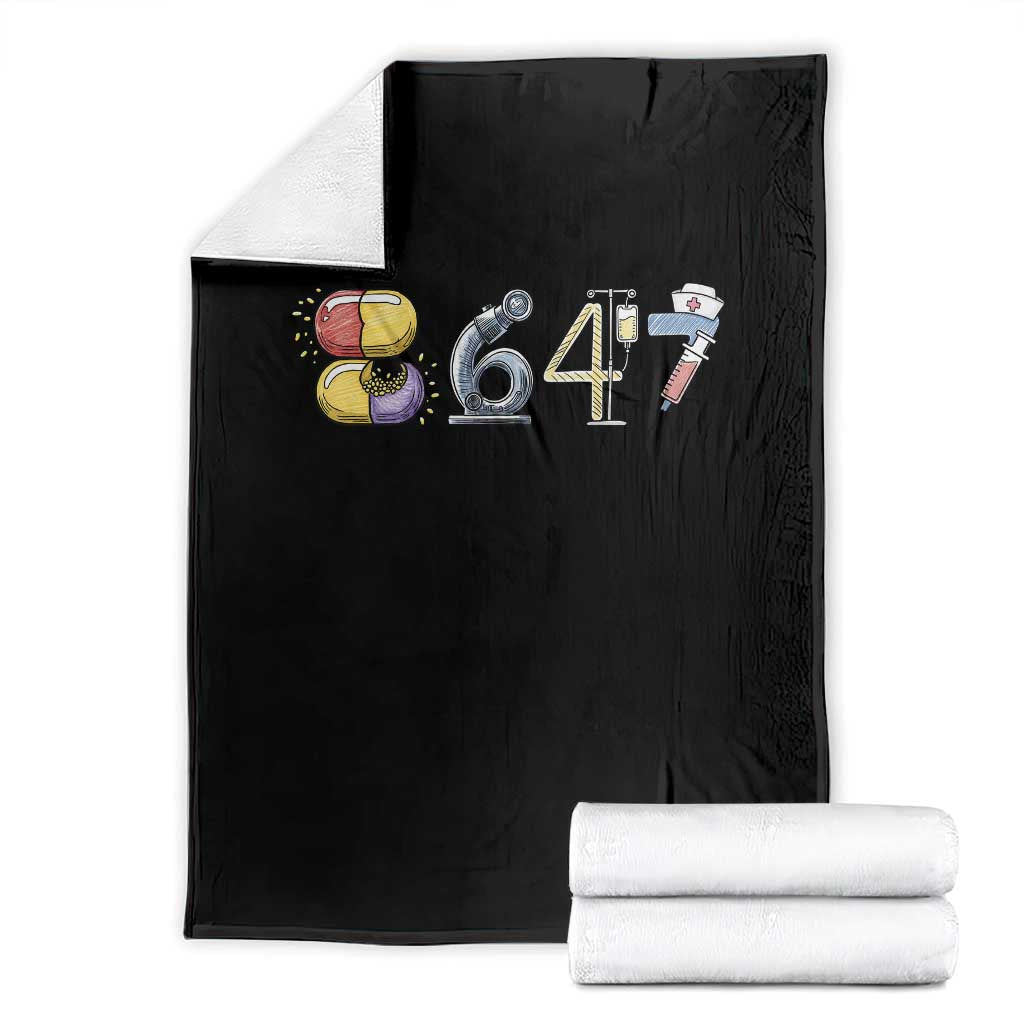 8647 Medical Professions Resist Graphic Throw Blanket Healthcare Worker Freedom
